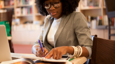 Women studying