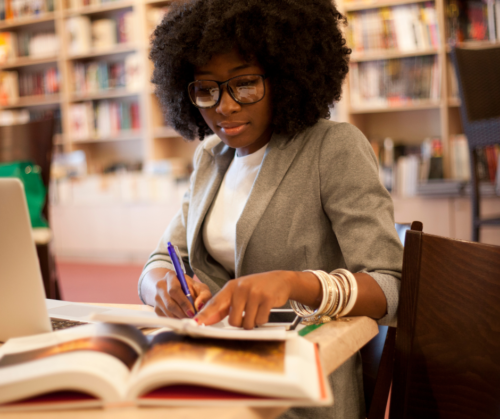 Women studying