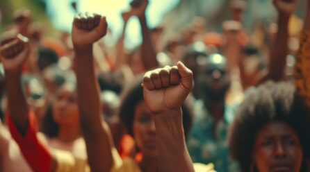 People with Raised fist