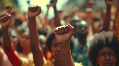 People with Raised fist